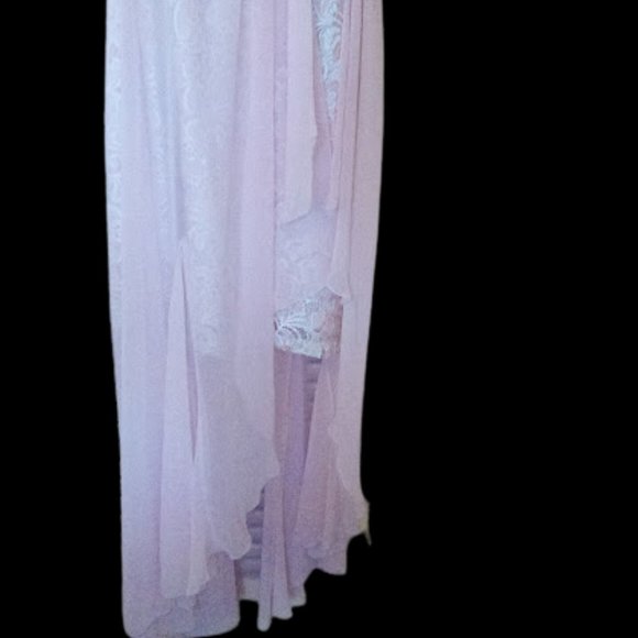 LE CHATEAU Strapless Prom Formal Peachy Pink Hi Low Dress Gown XL NEW N… - Picture 8 of 10